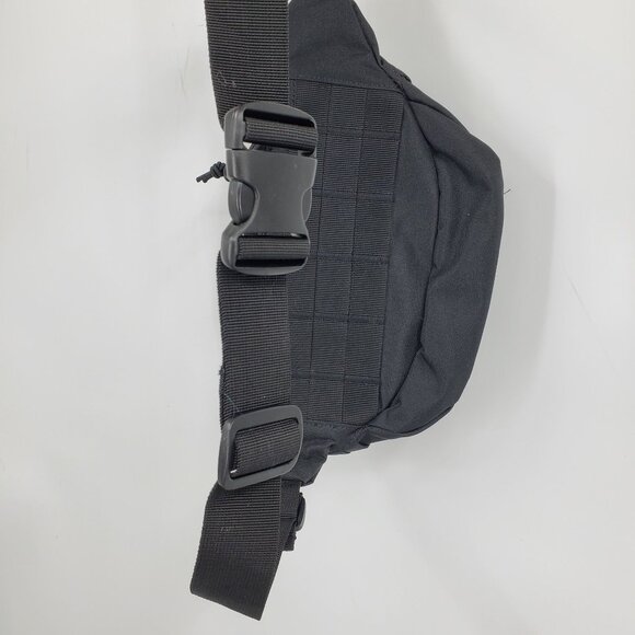 Highland Tactical Black Zipper Pocket Adjustable Strap Fanny Pack Belt Bag - Picture 5 of 10